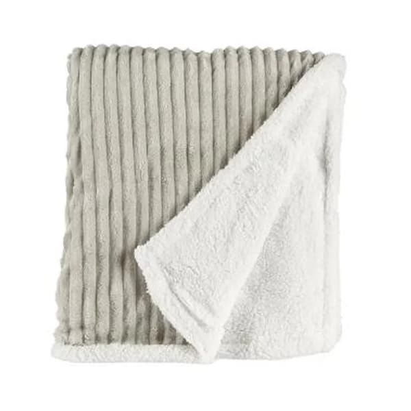 Filt, Vändbar Design, Hållbart Material,Grå
