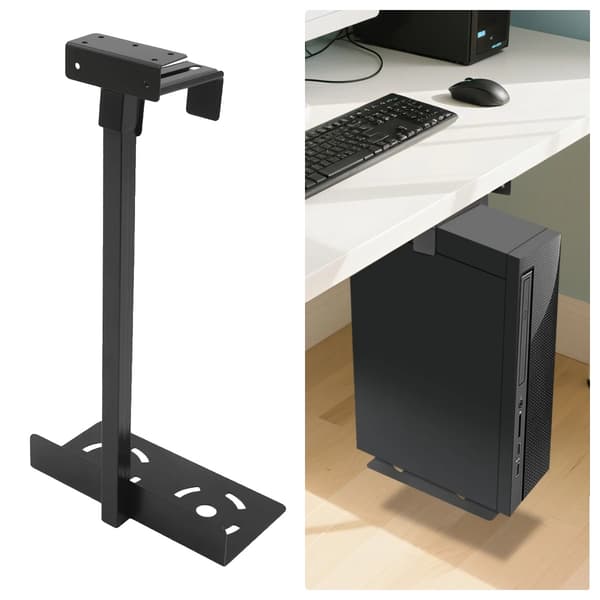 Datorlåda Montering, Platsbesparande Design, Justerbar Höjd,svart