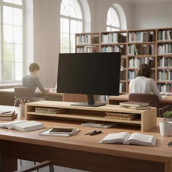 Monitorstativ, Ergonomisk Design, Pladsbesparende,GRÅ