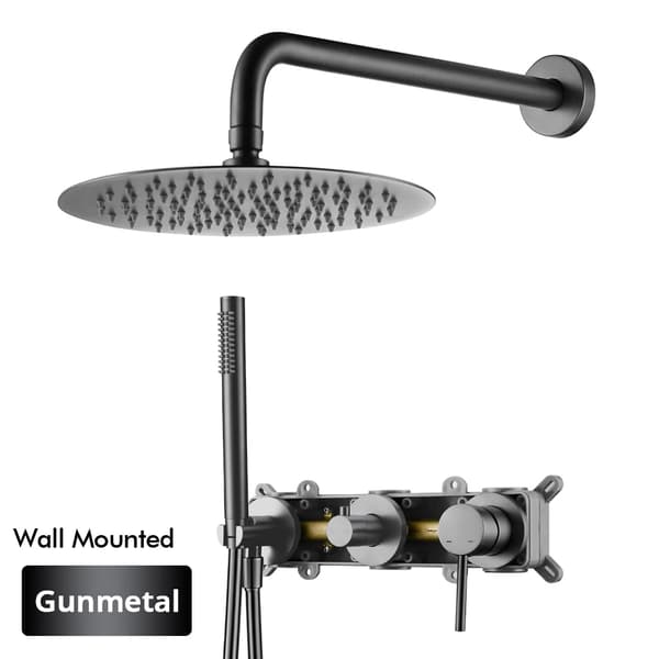 Brusesystem, Dobbelt Brusesystem, Messingkonstruktion,Gunmetal, 12 tommer