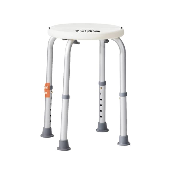 Duschstol, Justerbar Höjd, Halkfri Design,Typ 1