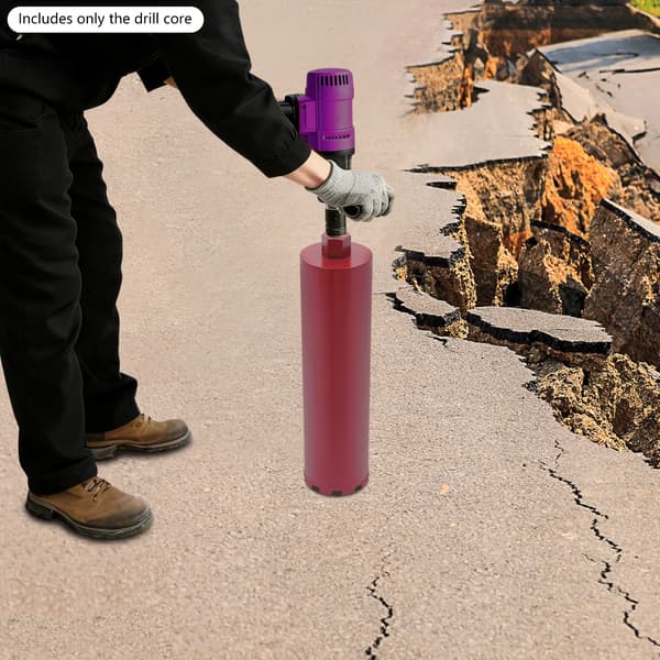 Murstenskernebor, Højhårdheds Stål, 410 mm Dybde,Rød