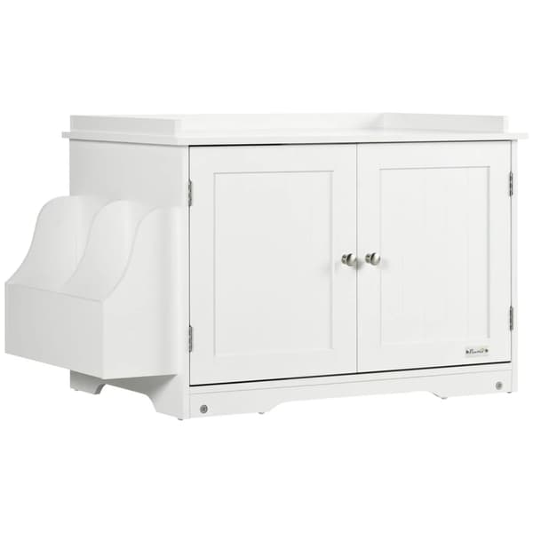 Katte Skab, Justerbart Design, Rummelig Opbevaringsplads,HVID