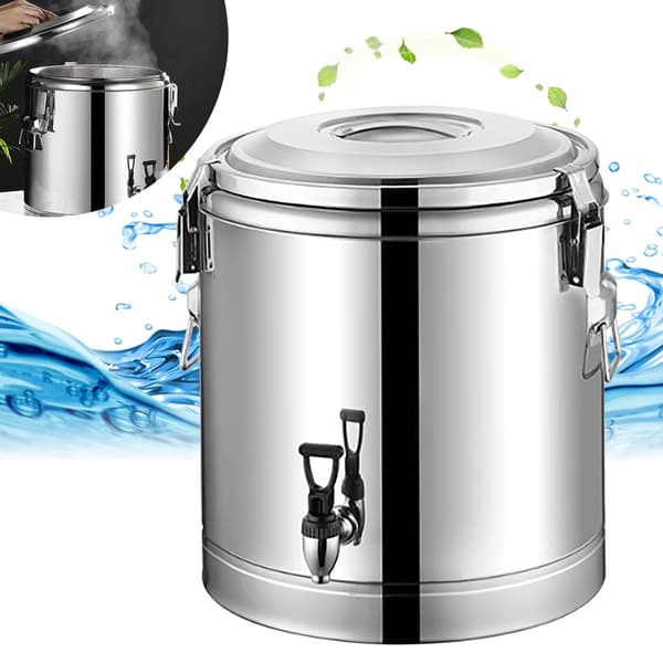 Drikkevandsbucket, 40L kapacitet, isoleret design,Sølv