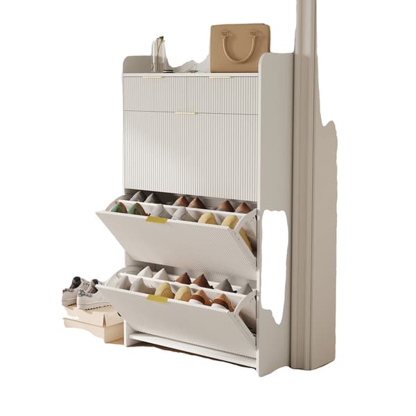 Sko skåp, Rymlig förvaring, Modern design,Vit