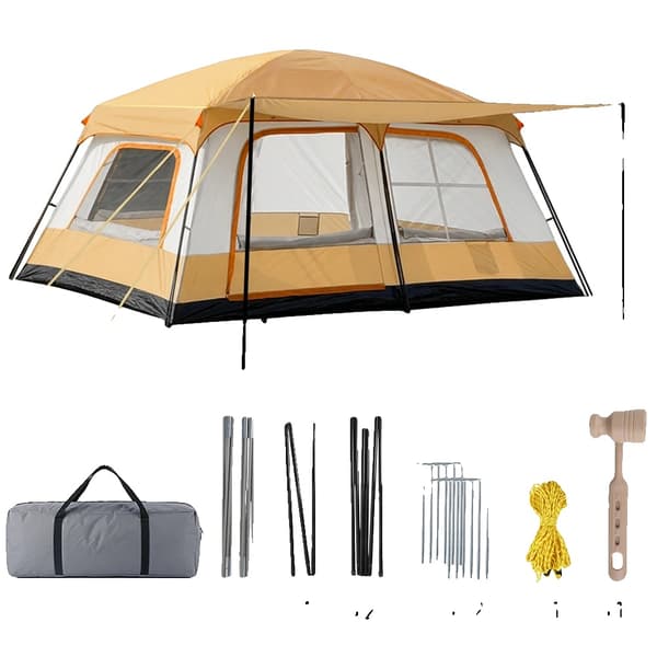 Campingtelt, Rummelig Design, Hurtig Opsætning,khaki