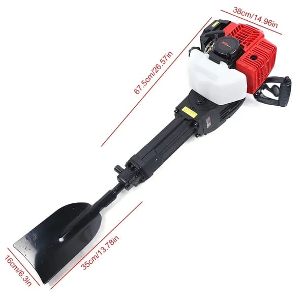 Bærbar Benzin Graver, 1900W Effekt, 52CC Motor,Sort