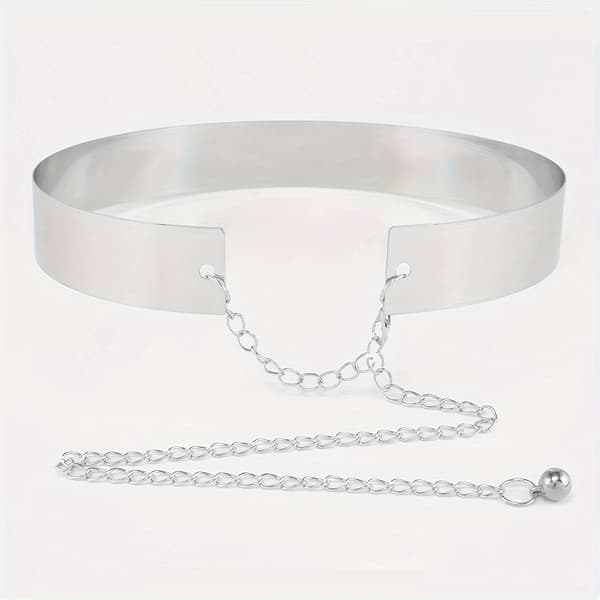 Midjerep, Justerbar Passform, Modernt Design,65cm, silverig-F324-4