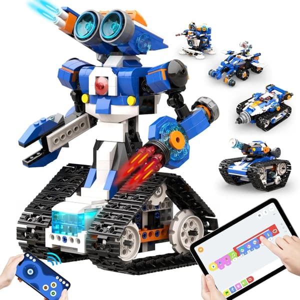 STEM Robotik Sæt, 6 Modeller, Interaktiv Kodning,Robot J (480pcs)
