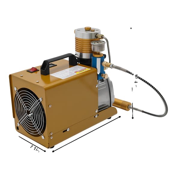 Luftkompressor Pumpe, 30MPA Tryk, Hurtig Oppustningshastighed,EU, Brunlig Guld
