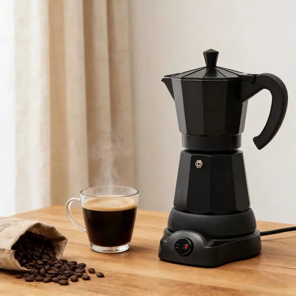Moka Kande, Elektrisk, Én-Touch Brygning,sort