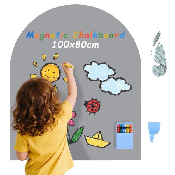 Magnetisk tavle, peel-and-stick installation, børnesikre materialer,Lys Grå