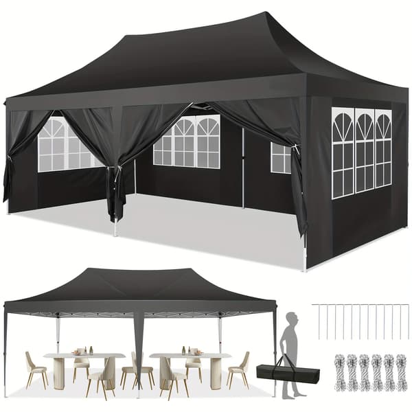 Gazebo, Vandtæt, UV-beskyttelse,Sort