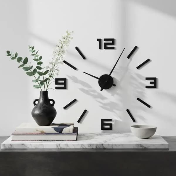 Vægur, Moderne Design, Stille Bevægelse,Sort