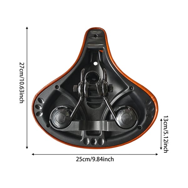 Cykelsæde, Ergonomisk Design, Overlegen Stødabsorbering,Brun