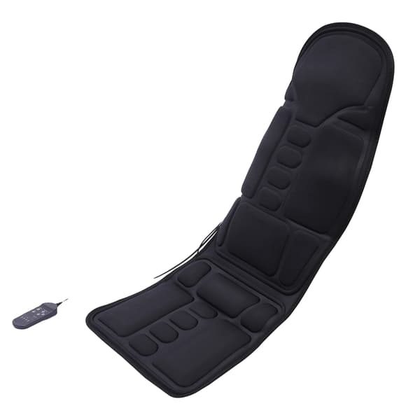 Massagefåtöljkudde, Värmefunktion, Bärbar Design,svart