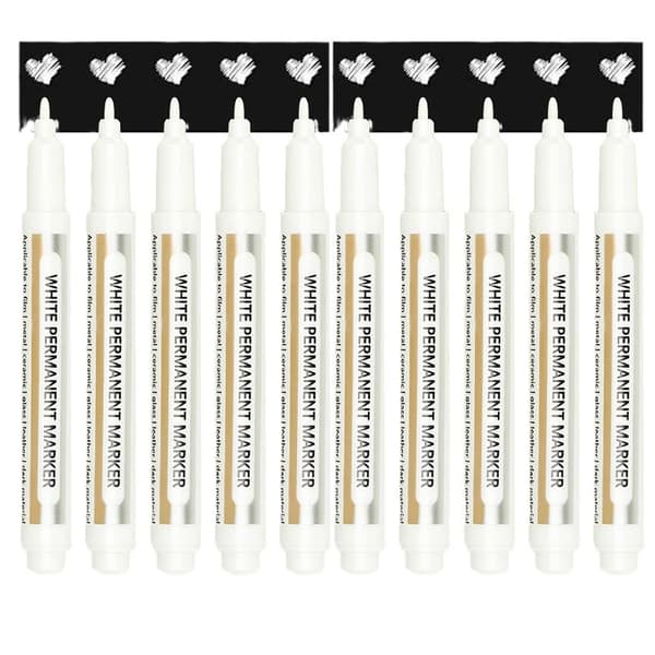 Kunstmarker, Ikke-giftig Blæk, Hurtigtørrende Ydeevne,10 Pcs