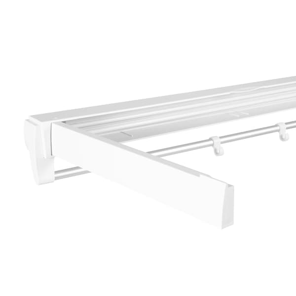 Klädtorkställning, Väggmonterad, Utbyggbar och Fällbar,VIT