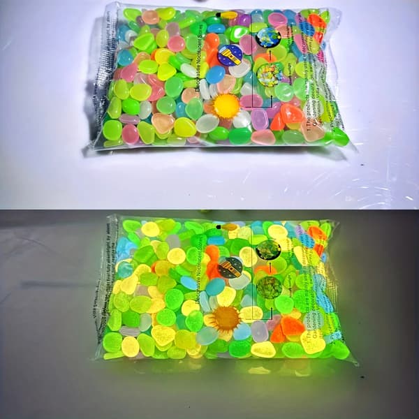 Glødende Sten, Dekorative Sten til Haven, Akvarier,Blandet Farve, 500pcs