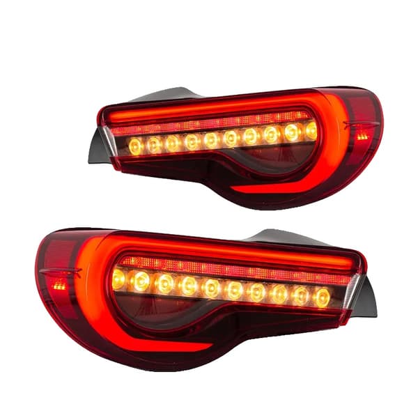Bakljusmontering, LED-sekventiell blinkersignal, enkel installation,Röd