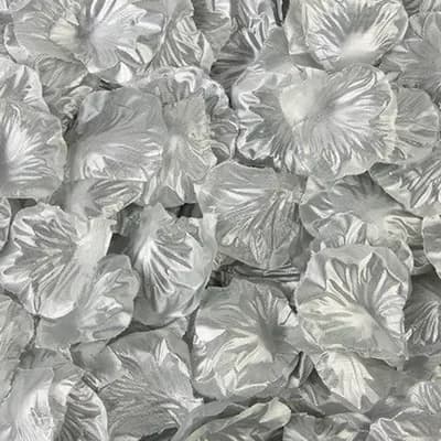 Konstgjorda Rosblad, Siden, Elegant Atmosfär,Silver, 500PCS-a