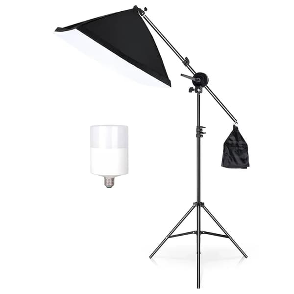 Tripod Boom Arm, Justerbar Længde, Bærbart Design,Stå blød boks pære