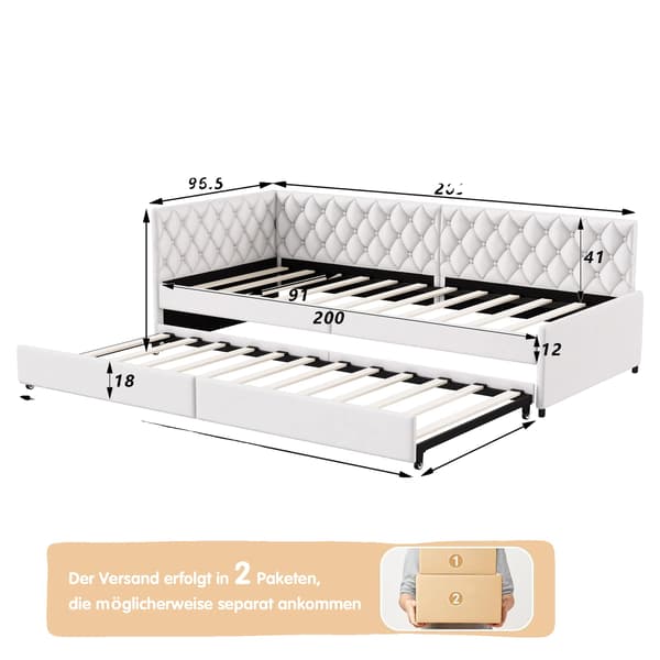 Sofa Bed, Velour Polstring, Minimalistisk Moderne Design,Beige