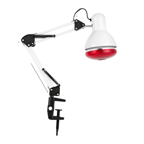 Infraröd Terapi Lampa, 360° Justerbart Huvud, Fällbar Design,VIT