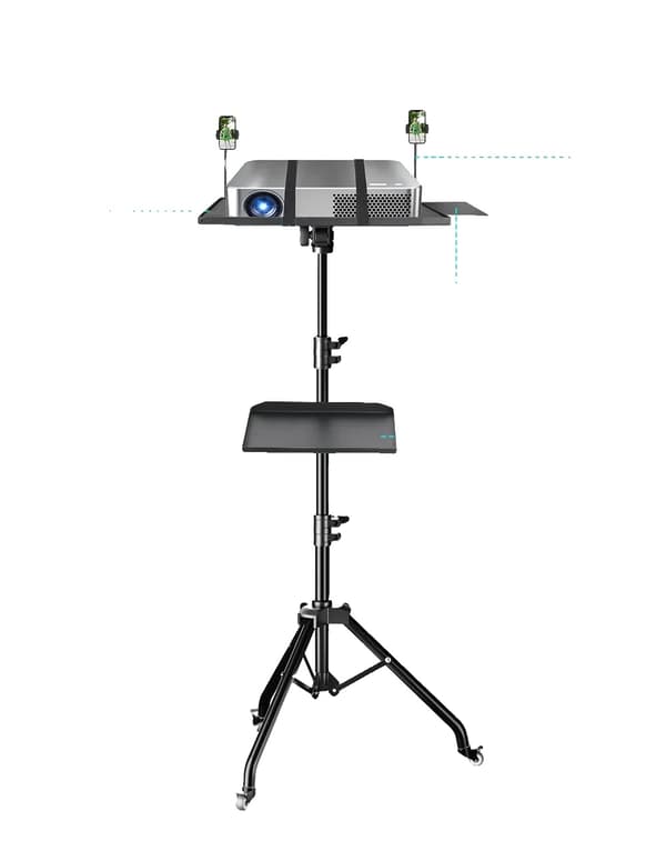 Projektorstativ, höjdjusterbart, lätt design,145cm Med Hjul