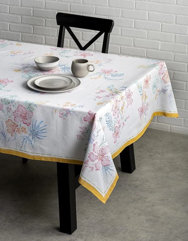 Dug, Håndmalet Design, Elegant Borddekoration,140*180cm, MULTI