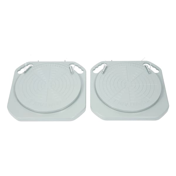 Hjuljustering Vändplattor, 360° Rotera, Hög Lastkapacitet,Silver