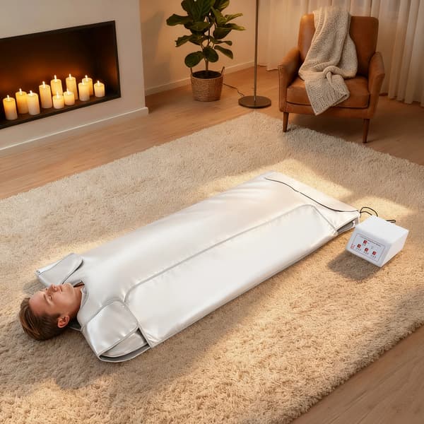 Sauna Tæppe, Bærbar Design, Digital Kontrol,HVID