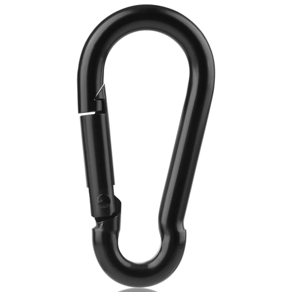 Karabinhage, Multifunktionel Fjederlås, Holdbart Rustfrit Stål,sort, 12Pcs M6