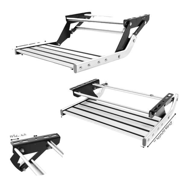 RV Steg, 150 kg Kapacitet, Fällbar Design,Silver