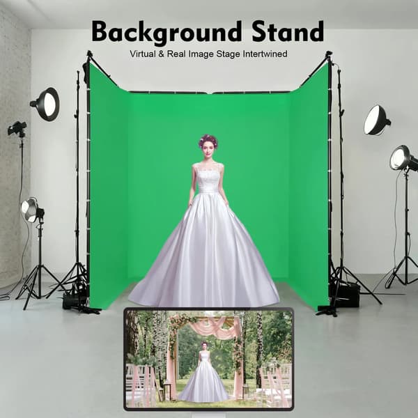 Fotografi Baggrundsstativ, Justerbar Størrelse, Holdbare Materialer,grøn
