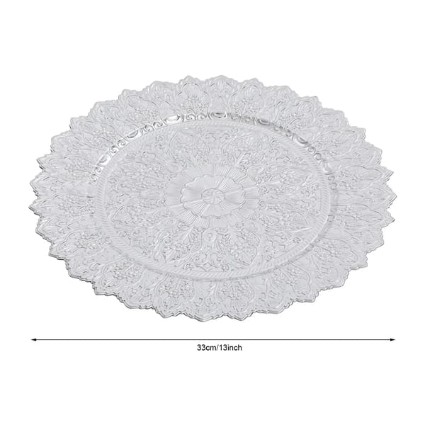 Serveringsfat, Hållbart PP-material, Elegant Rund Design,Silver