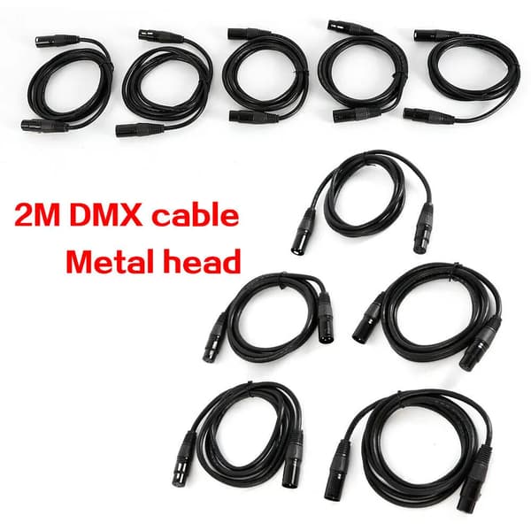 DMX Kabel, 3-Pins Forbindelse, Holdbar Konstruktion,10stk sort