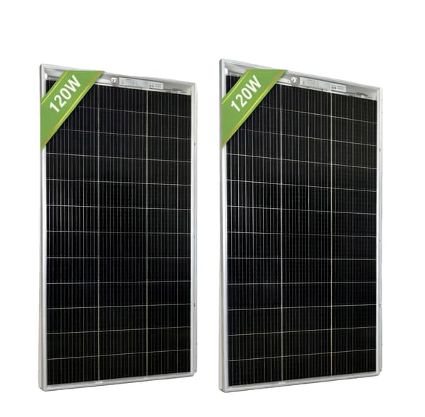 Solpanel, Høj Effektivitet, Holdbart Design,2stk 120w panel