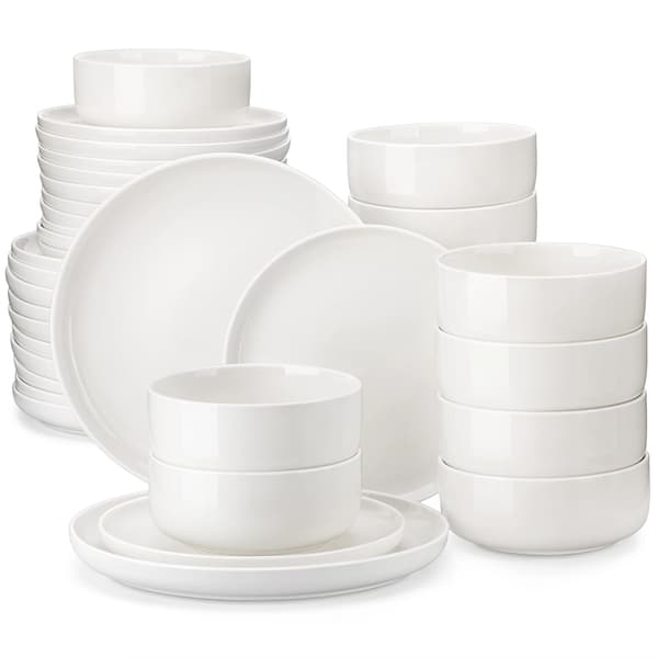 Servis Set, 36-delar, Keramiska Tallrikar, Vit