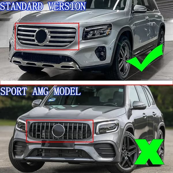 Frontbumpergrill, Glans Sort, GT Stil, 111 cm Længde, 38 cm Bredde, 18,5 cm Højde