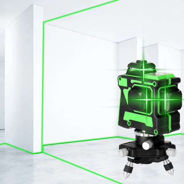 Laser Niveau, 3D Selv-niveauerende, Justerbar Legering Stativ,sort