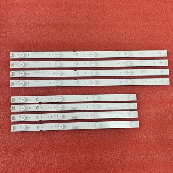 LED Strip Lys, 8stk Sæt, Dimensioner 332mm & 430mm, Dæmpbar, CE Certificeret
