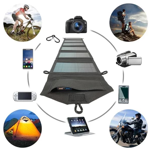 Solpanel, Bærbart Design, Hurtig Opladningskapacitet,6-fold solpanel
