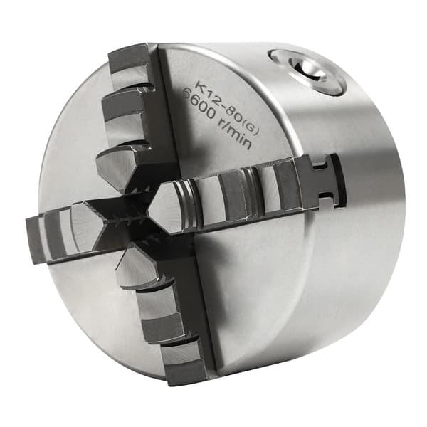 4-käftad självcenrerande chuck, hög precision, hållbar stålkonstruktion,Silver