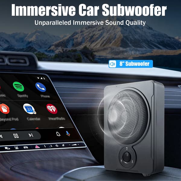 Bil Subwoofer, Under-Sæde Design, Kraftfuld Bas Ydelse,8"