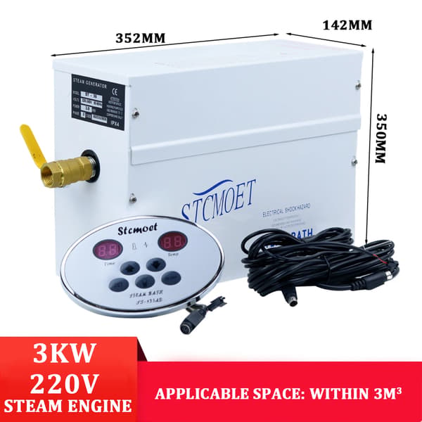 Ånggenerator, Digital Kontrollpanel, Justerbar Temperatur,ST-30 3KW 220V