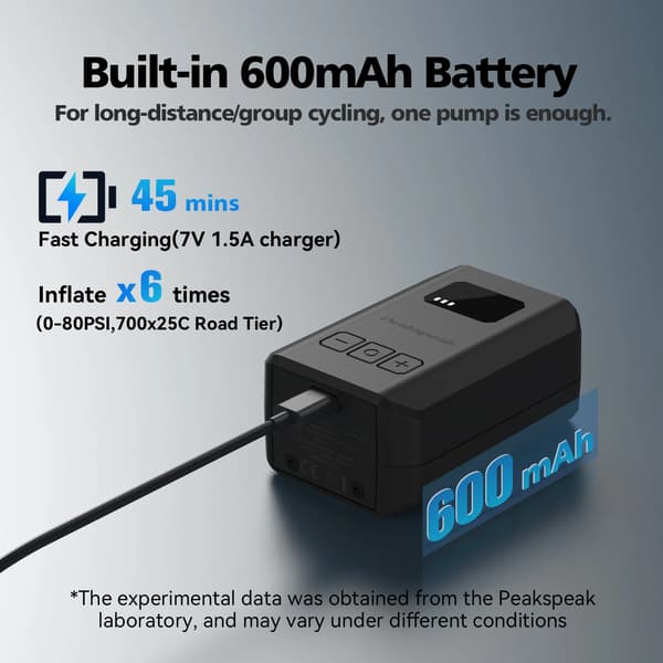 Elektrisk Mini Cykelpump, 120 PSI Max, Digital LED Skärm,AS260PRO