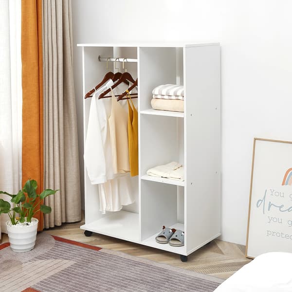Garderob, Öppen Design, Minimalistisk Stil, VIT