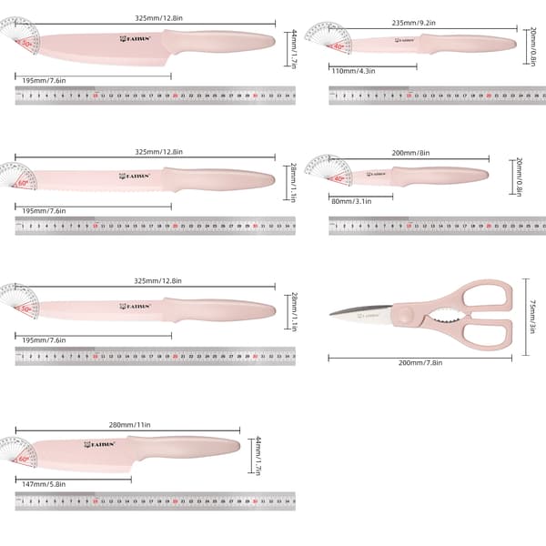 Knivset, 14 delar, blad av kolstål,HM2209T-C14B