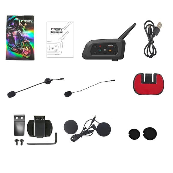 Hjelmheadset, Bluetooth kommunikation, vandtæt design,Blå